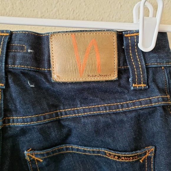 Nudie Jeans Co Men's Organic Cotton Button Fly Jeans Dark Wash Denim 28x34 - Picture 7 of 12